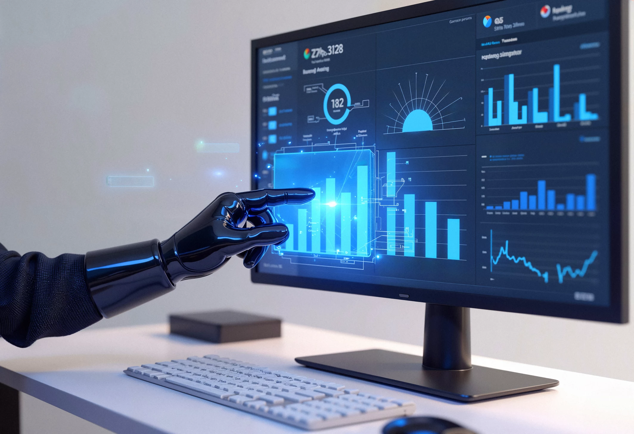 رسم بياني يوضح نمو نتائج SEO - تحليل بيانات احترافي من خبراء SEO LAB